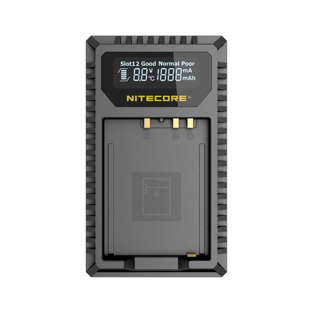 Nitecore FX1 Digital USB Travel Battery Charger Fujifilm NP-W126 NP-W126S Black 6952506492657