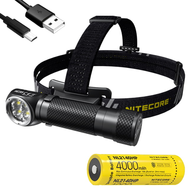 Nitecore HC35 CREE XP-G3 S3 LEDs USB Rechargeable Headlamp 21700 White 2700 Lumens Black 6952506405572