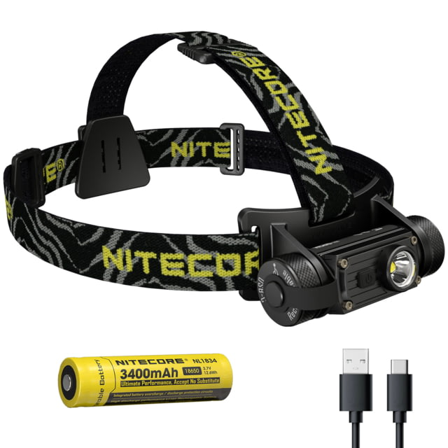 Nitecore HC60 v2 OSRAM P9 USB-C Rechargeable Headlamp 18650 White 1200 Lumens Black 6952506406845