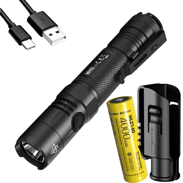 Nitecore MH10 v2 CREE XP-L2 V6 USB-C Rechargeable Flashlight 21700 White 1200 Lumens Black 6952506405978