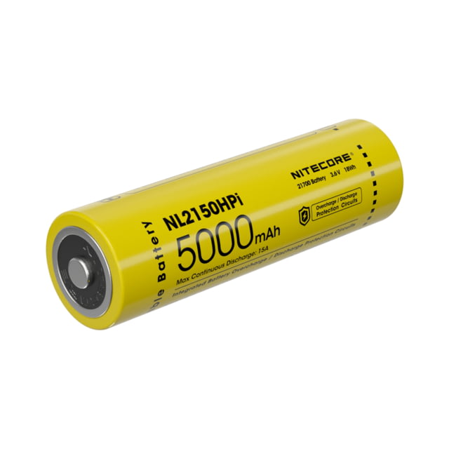 Nitecore NL2150HPI 5000mAh Rechargeable 21700i Battery Yellow 6952506493715