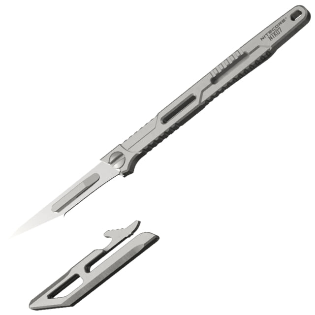 Nitecore NTK07 Titanium Knife No. 11 Scalpel Blade Fixed Blade Titanium Alloy Silver 6952506494088