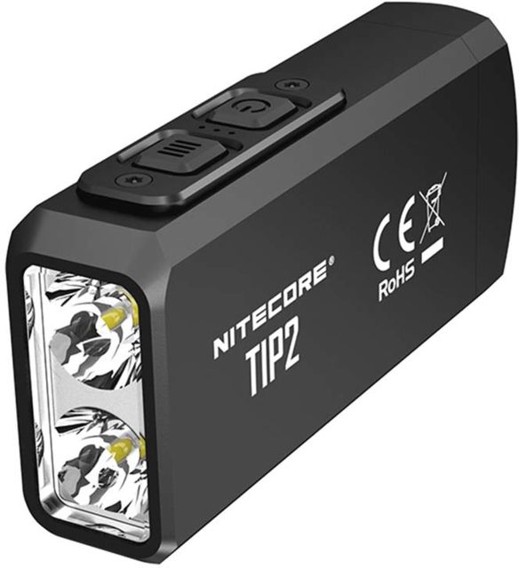 Nitecore TIP 2 CREE XP-G3 S3 USB Rechargeable Keychain Flashlight White 720 Lumens Black 6952506405060