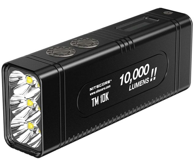 Nitecore TM10K CREE XHP35 HD Tiny Monster Burst Rechargeable Flashlight 21700 White 10000 Lumens Black