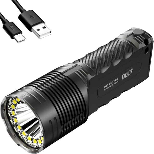 Nitecore TM20K CREE XP-L2 LEDs Rechargeable Flashlight 9600mAh Li-ion Battery White 20000 Lumens Black