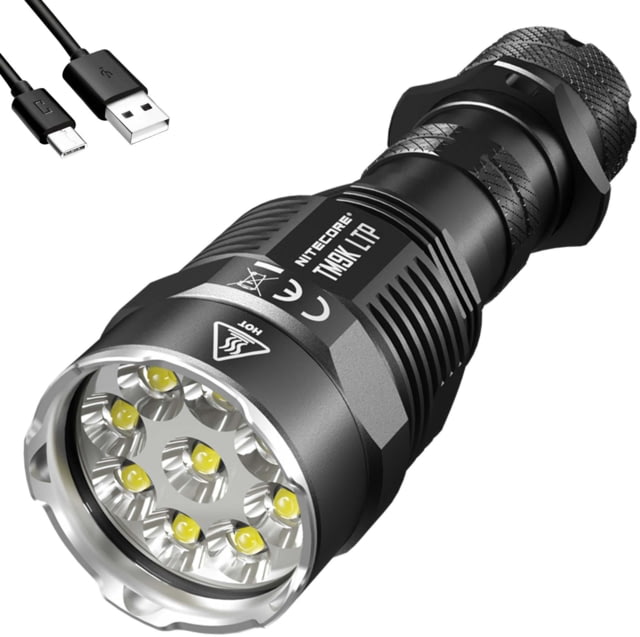 Nitecore TM9K LTP CREE XP-L2 HD LEDs Low Temperature Rechargeable Flashlight 21700 White 9800 Lumens Black 6952506407118