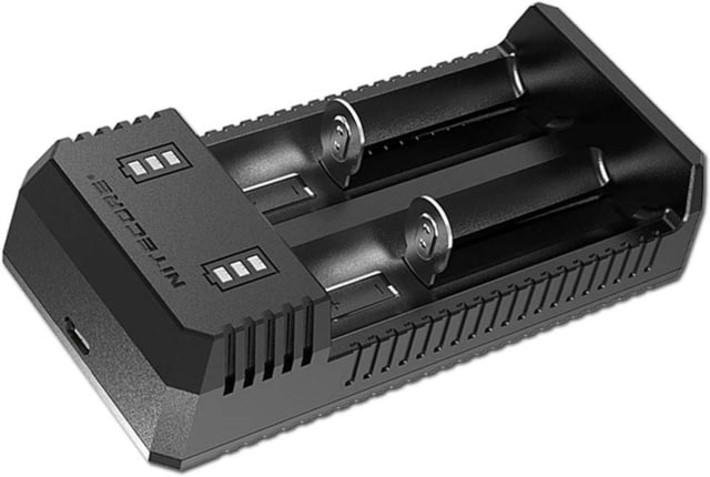 Nitecore Intelligent USB Lithium-ion Battery Charger UI2 Dual-Slot 18650 18350 20700 21700 Black 6952506492923