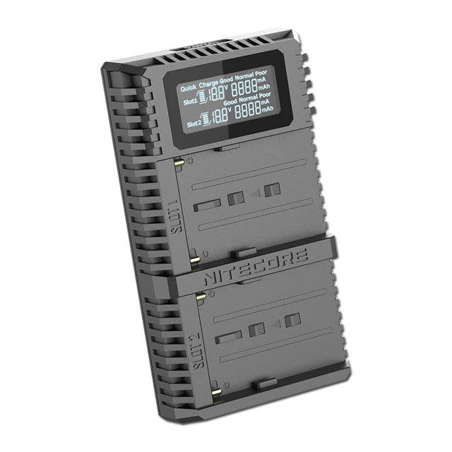 Nitecore USN3 Pro Dual-Slot Fast Digital Sony Camera USB Charger Black 6952506492862