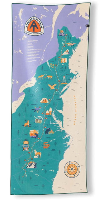 Nomadix Original Towel Appalachian Trail Map One Size
