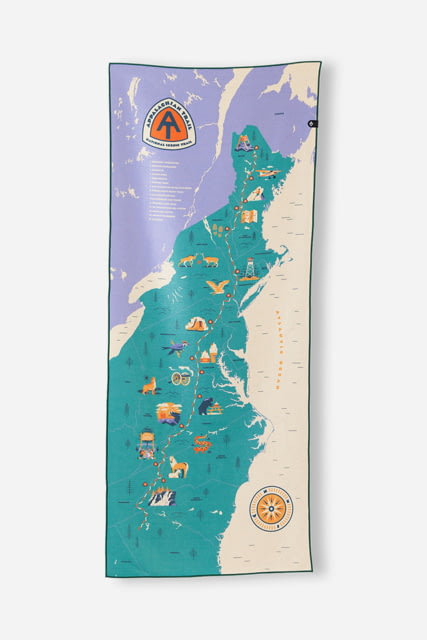 Nomadix Original Towel Appalachian Trail Map One Size