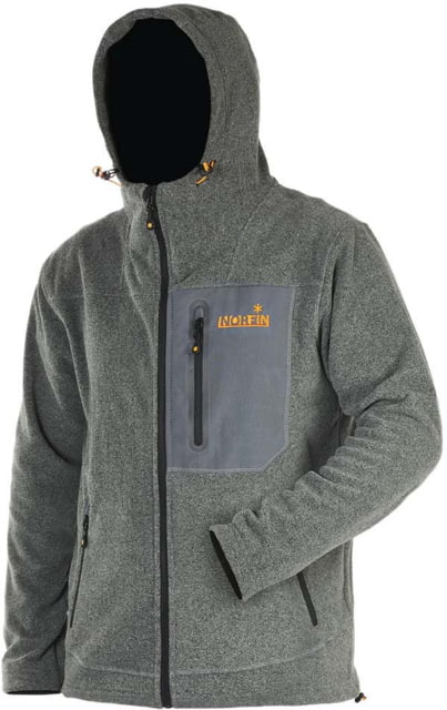 Norfin Fleece Jacket w/ Hood Onyx - Men's Grey Small