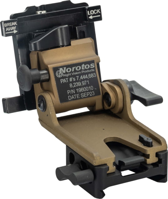 Norotos Norotos LoSto Helmet Mount Push Button w/ Breakaway PVS-15/18/21/31 Coyote Brown One Size