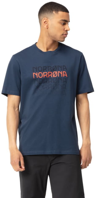 Norrona /29 Cotton Bolder T-Shirt - Mens Indigo Night Small 7042698459510