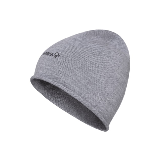 Norrona /29 Light MerinoUll Roll Edge Beanie Grey Melange One Size  Size