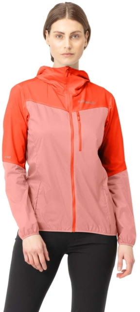Norrona Falketind Aero Hooded Jacket - Women's Orange Alert/Peach Amber Medium 1809-22 5651