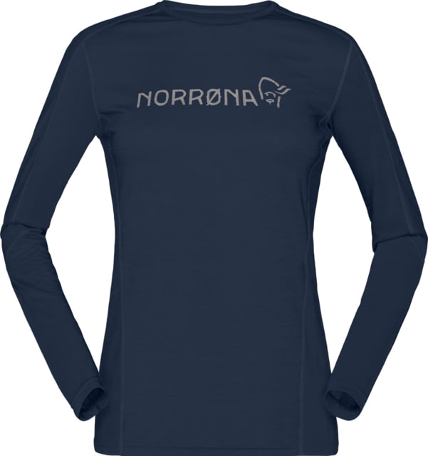Norrona Falketind Equaliser Merino Round Neck Shirt - Womens Indigo Night Small 7042698472571
