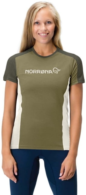 Norrona Falketind Equaliser Merino T-Shirt - Women's Olive Drab/Olive Night Extra Small 1823-22 3908 XS