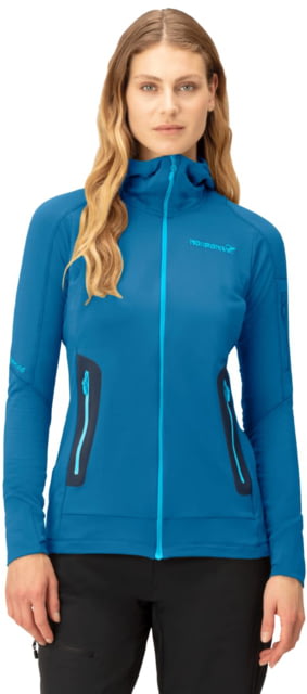 Norrona Falketind Power Grid Hooded Jacket - Women's Mykonos Blue Small
