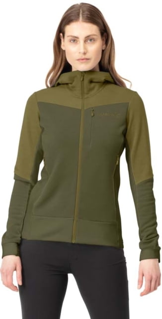 Norrona Falketind Warmwool Stretch Zip Hooded Jacket - Women's Olive Drab/Olive Night Extra Small 1824-20 3908 XS