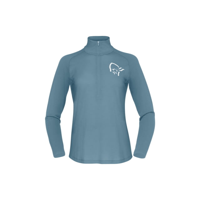 Norrona Femund PureUll Zip Neck Top - Women's Trooper Extra Small