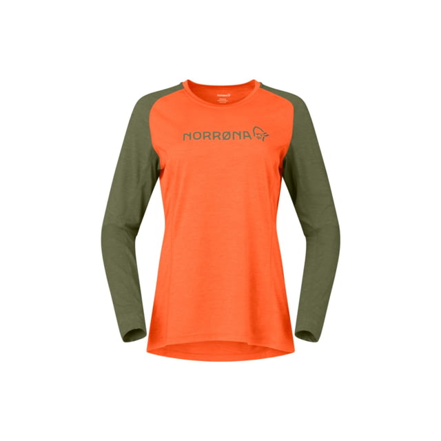 Norrona Fjora Equaliser Lightweight Long Sleeve Top - Women's Orange Alert Small