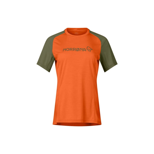 Norrona Fjora Equaliser Lightweight T-Shirt - Women's Orange Alert Small