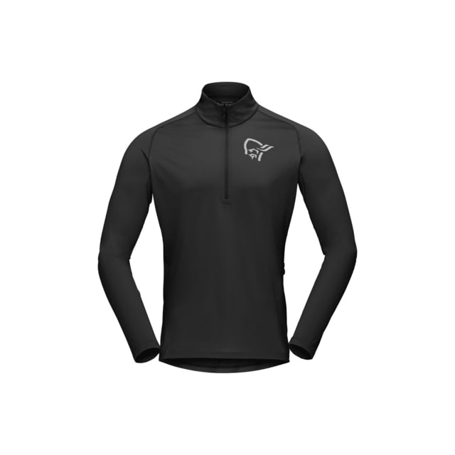 Norrona Fjora Equaliser Long Sleeve Zip Top - Men's Caviar Large