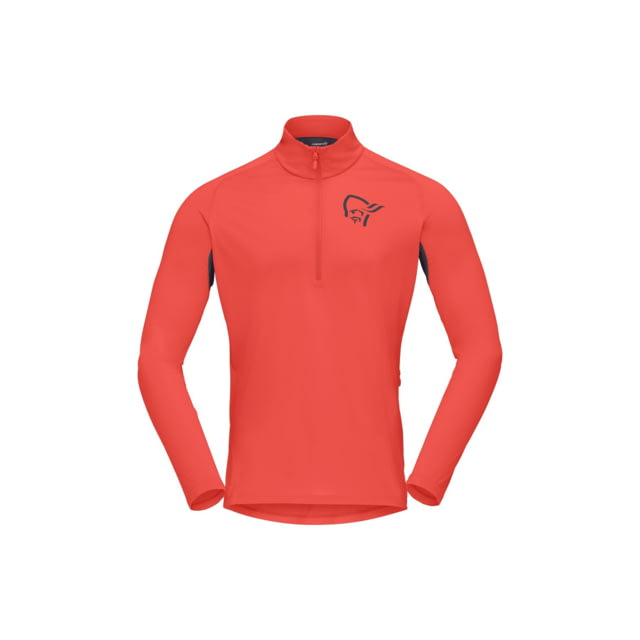 Norrona Fjora Equaliser Long Sleeve Zip Top - Men's Paprika Extra Large