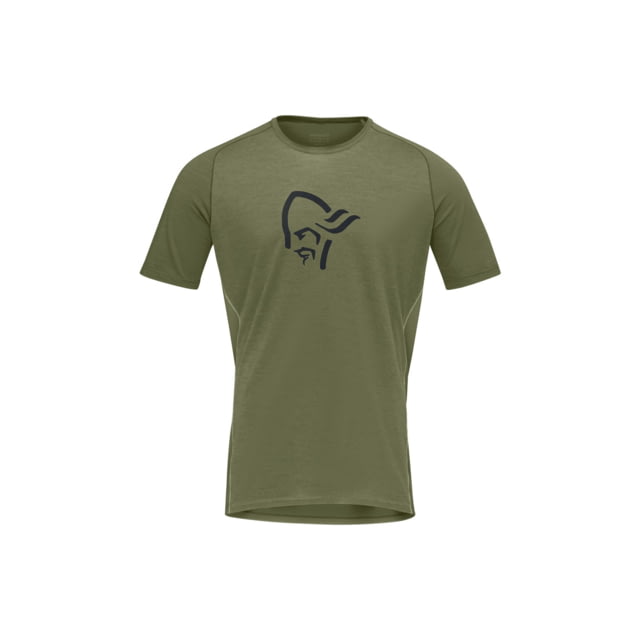 Norrona Fjora Wool T-Shirt - Men's Olive Night Small