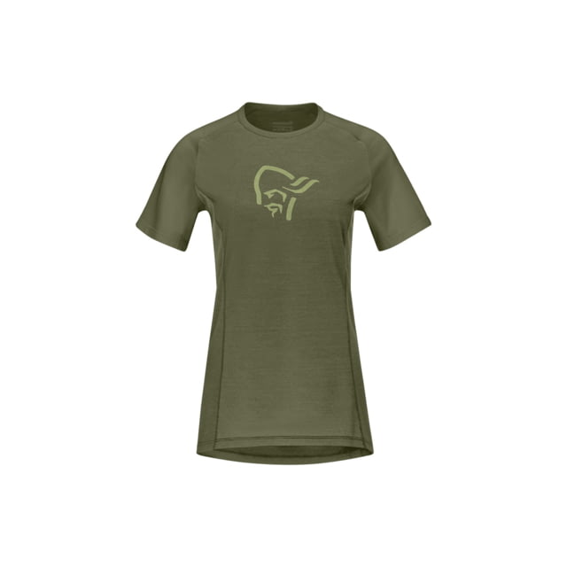 Norrona Fjora Wool T-Shirt - Women's Olive Night Extra Small