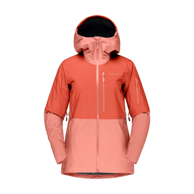 Norrona Lofoten Gore-Tex Jacket - Womens Orange Alert/Peach Amber Medium 1039-20 5628