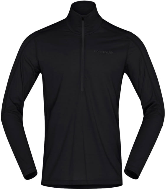 Norrona Falketind EqualiserUll Zip Neck - Men's Caviar Black S