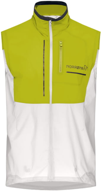 Norrona Norrona Senja Aero 90 Vest - Men's Golden Lime/Snow White S - $179.00 at CampSaver.com