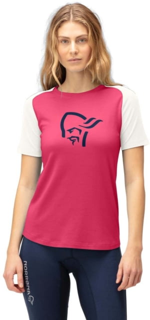 Norrona PureUll Norrona T-Shirt - Women's Honeysuckle/Snowdrop Extra Large 5265-21 5558 XL