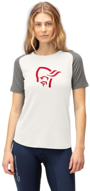 Norrona PureUll Norrona T-Shirt - Women's Snowdrop/Castor Grey Large 5265-21 9942