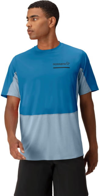 Norrona Senja Equaliser Lightweight T-Shirt - Men's Mykonos Blue Large