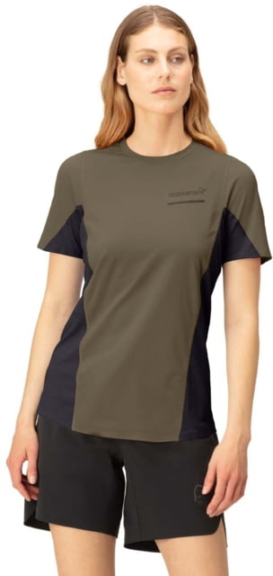 Norrona Senja Equaliser Lightweight T-Shirt - Women's Olive Night Medium 5807-23 3301