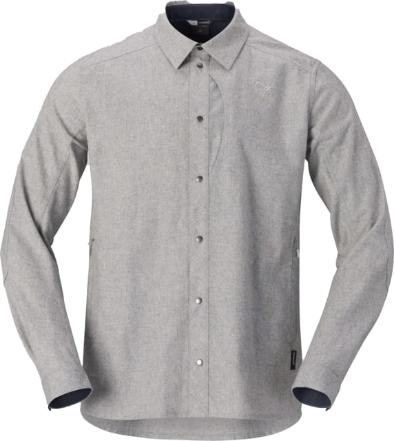 Norrona Norrona Tamok Wool Plain Shirt - Men's Drizzle Melange Medium