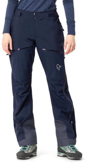 Norrona Trollveggen Gore-Tex Pro Light Pants - Womens Indigo Night/Indigo Night Large 7042698453587