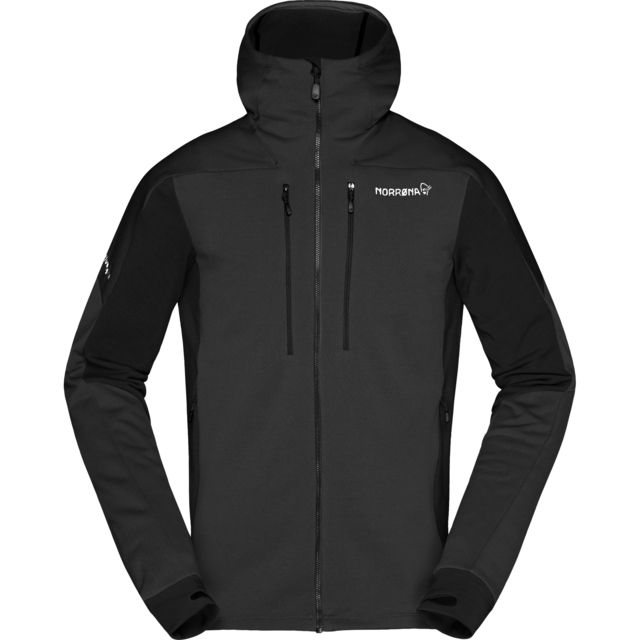 Norrona Trollveggen Powerstretch Pro Zip Hooded Jacket - Mens Caviar Medium