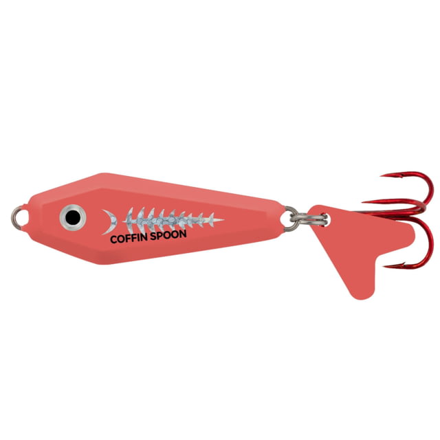 Northland Buck-Shot Coffin Spoon - 1/Card - 3/8Oz - #6 Hook - Super-Glo Exo Blue