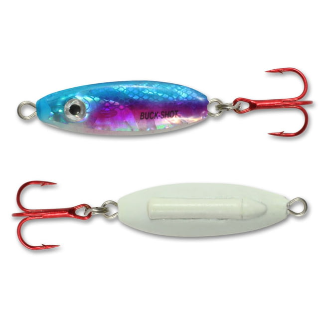 Northland Fishing Tackle Northland Fishing Tackle Buck-Shot Rattle Spoon S-Glo Rainbow 1/16 oz
