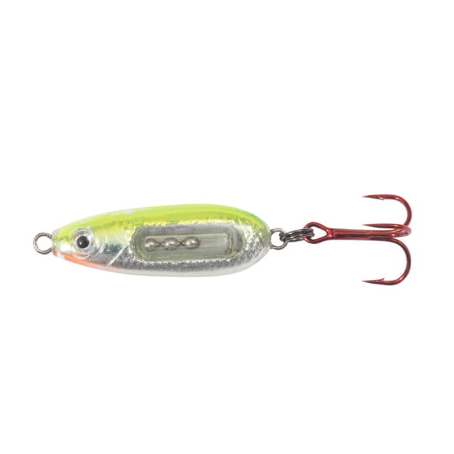 Northland Fishing Tackle Glass Buck-Shot Spoon Silver Flourescent Chartreuse 1/4 oz