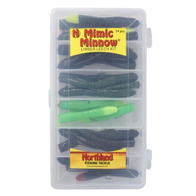 Northland Fishing Tackle Mimic Minnow Limber Leech Kit Assorted 24 Pack