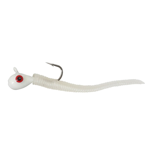 Northland Fishing Tackle Northland Fishing Tackle Rigged Tungsten Bloodworm Lure Glo White 1/16 oz