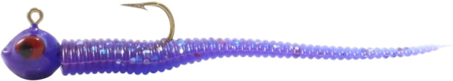 Northland Impulse Jig'N Tail Bloodworm 1/64oz 1-1/2in Purple 2 Rigged 2 Replacement Tails