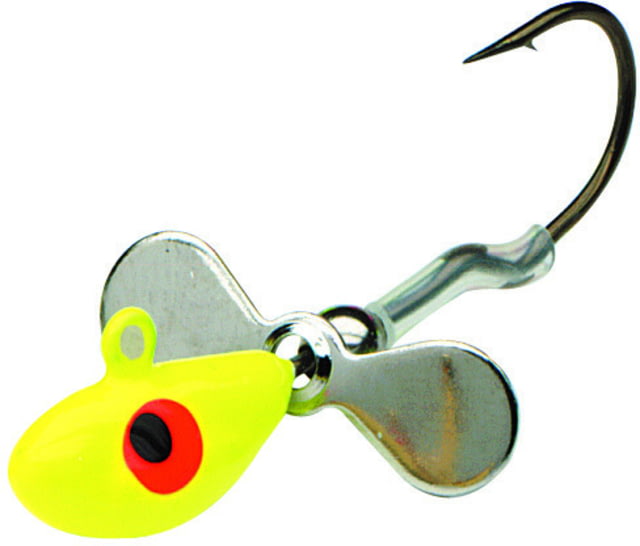 Northland Fishing Tackle Whistler Jig w/Propeller Blade 1/4 Oz 2/Cd Chartreuse