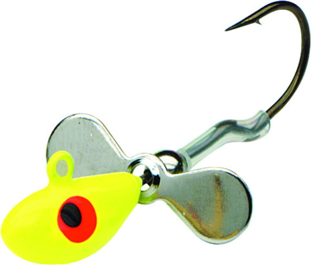 Northland Fishing Tackle Whistler Jig w/Propeller Blade 1/8 Oz 2/Cd Chartreuse