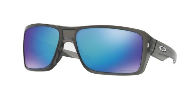 Oakley OO9380 Double Edge Sunglasses - Men's Grey Smoke Frame Prizm Sapphire Polarized Lenses 938006-66