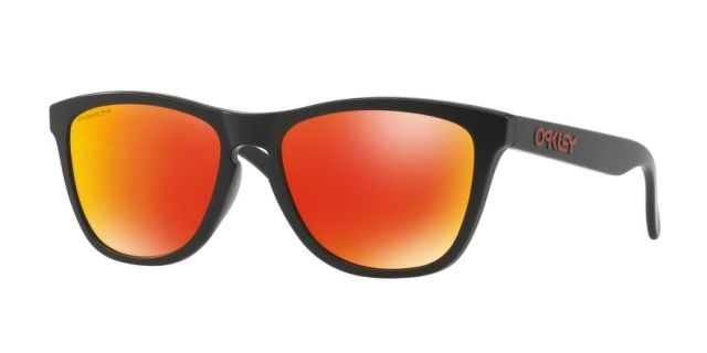 Oakley OO9245 Frogskins A Sunglasses - Men's Matte Black Frame Prizm Ruby Lenses 924563-54